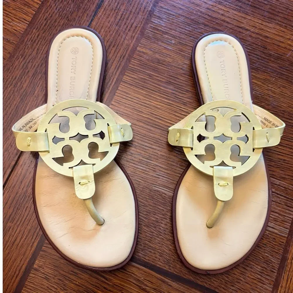Tory Burch Miller Thong Sandal Yellow Size 5.5 Style 5930